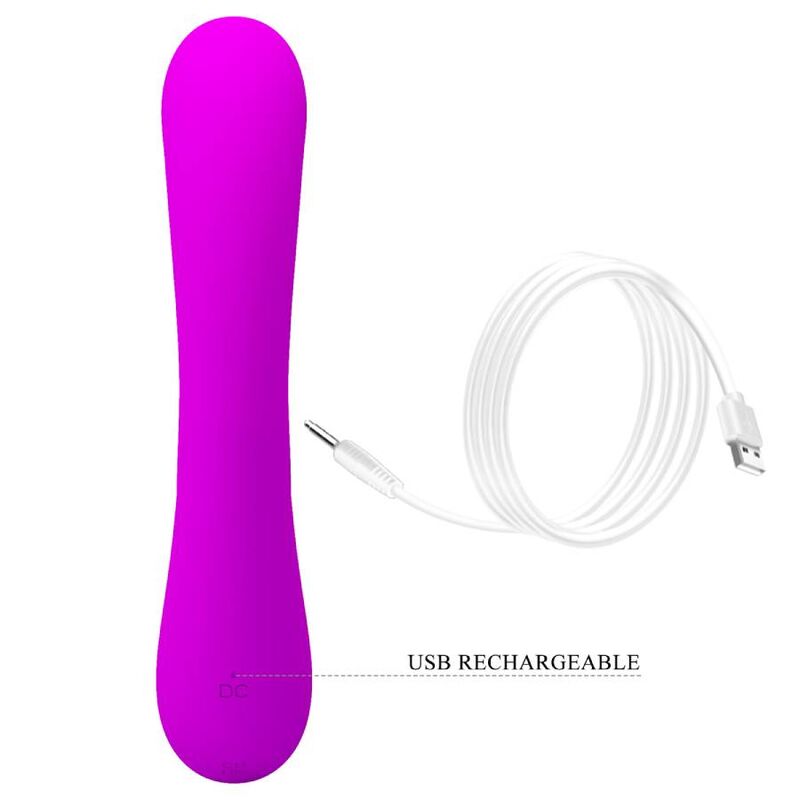 PRETTY LOVE - VIBRADOR SINCERO Y ONDAS ESTIMULANTES DEL CLÍTORIS SILICONA MORADA