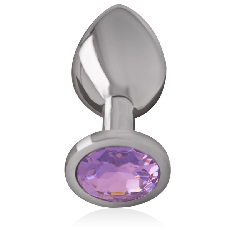 INTENSE - ANAL PLUG IN MÉTAL ALUMINUM AVEC CRISTAL VIOLET TAILLE L