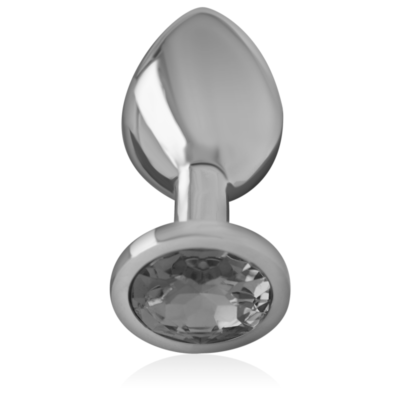 INTENSE - ANAL PLUG IN MÉTAL ALUMINUM AVEC VERRE NOIR TAILLE L
