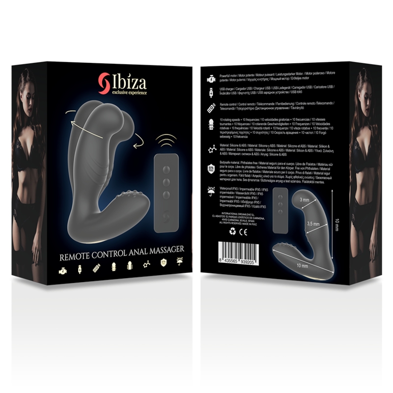 Télécommande de masseur anal 10 x 3,5 cm – Ibiza