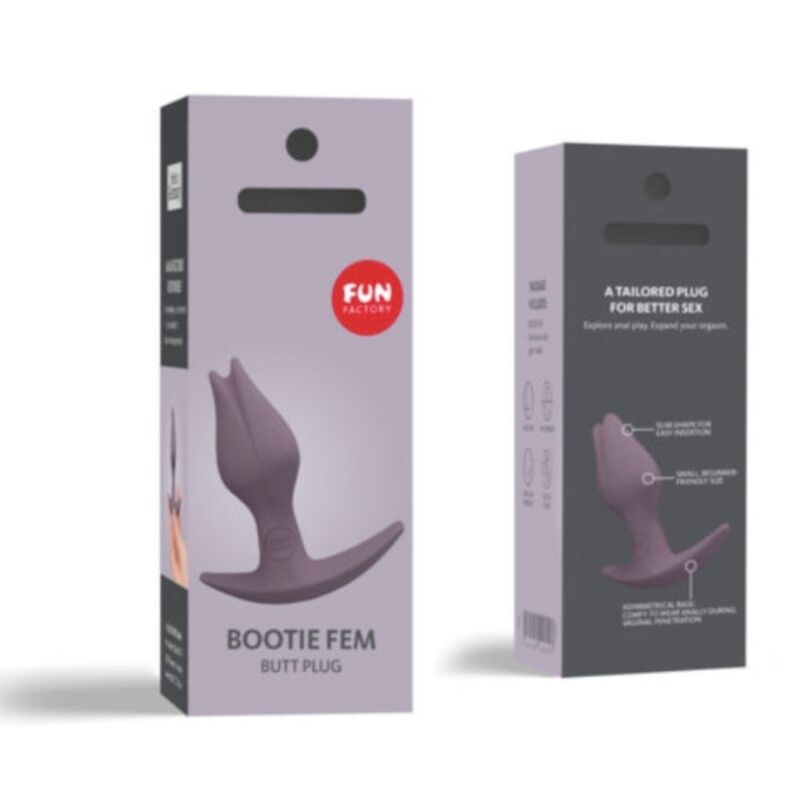 FUN FACTORY - PLUG ANAL FEMENINO BOOTIE BUTT COLOR GRIS OSCURO