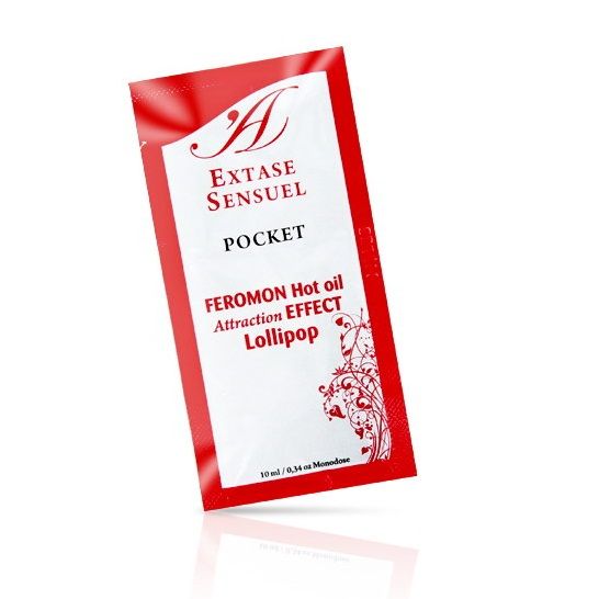 SENSUAL EXTASE - HUILE DE MASSAGE AUX PHÉROMONES EFFET CHALEUR SUCETTE 10 ML