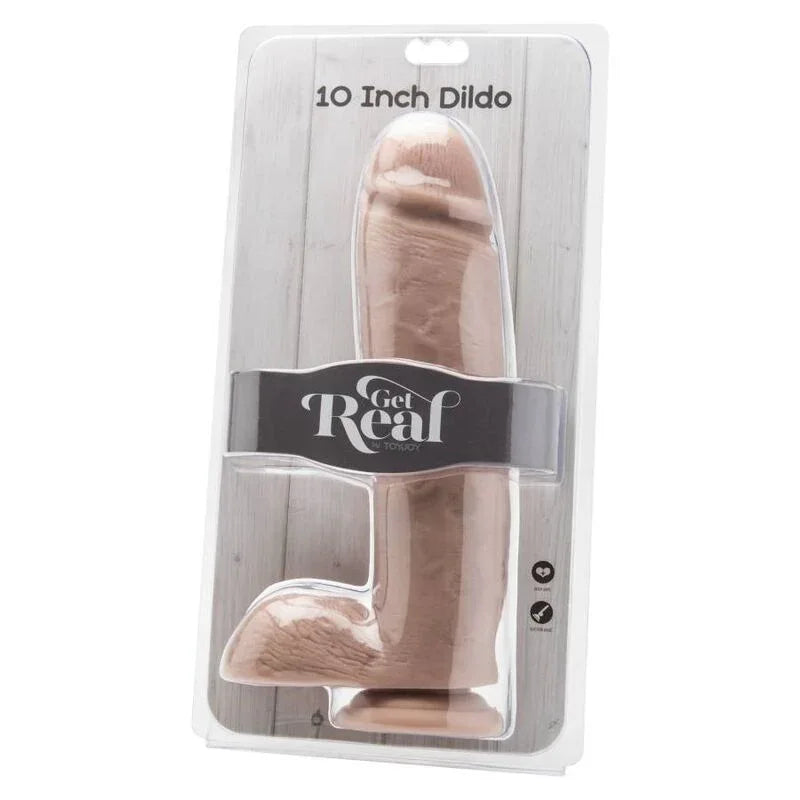 Get Real – Gode 25,5 cm avec Billes en Peau