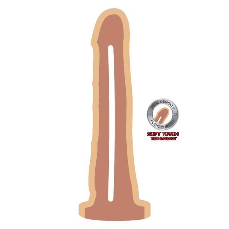HAZLO REAL - DONG DE PIEL DE DOBLE DENSIDAD 19 CM
