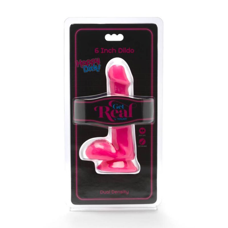 HAZLO REAL - DILDO DE BOLAS ROSA DE 12 CM DE HAPPY DICKS