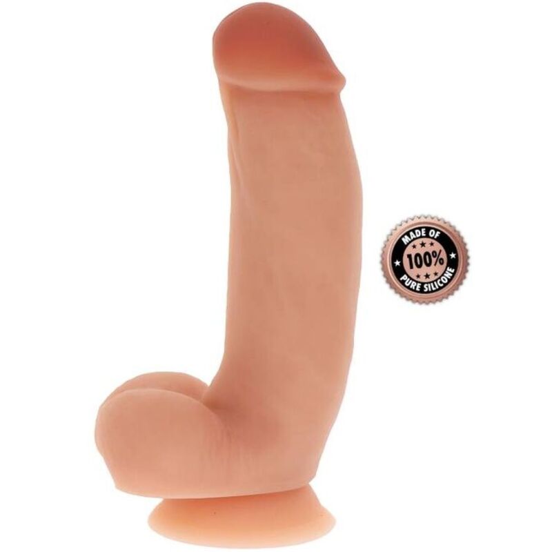 GET REAL - GODE IN SILICONE 18 CM AVEC BALLES PEAU