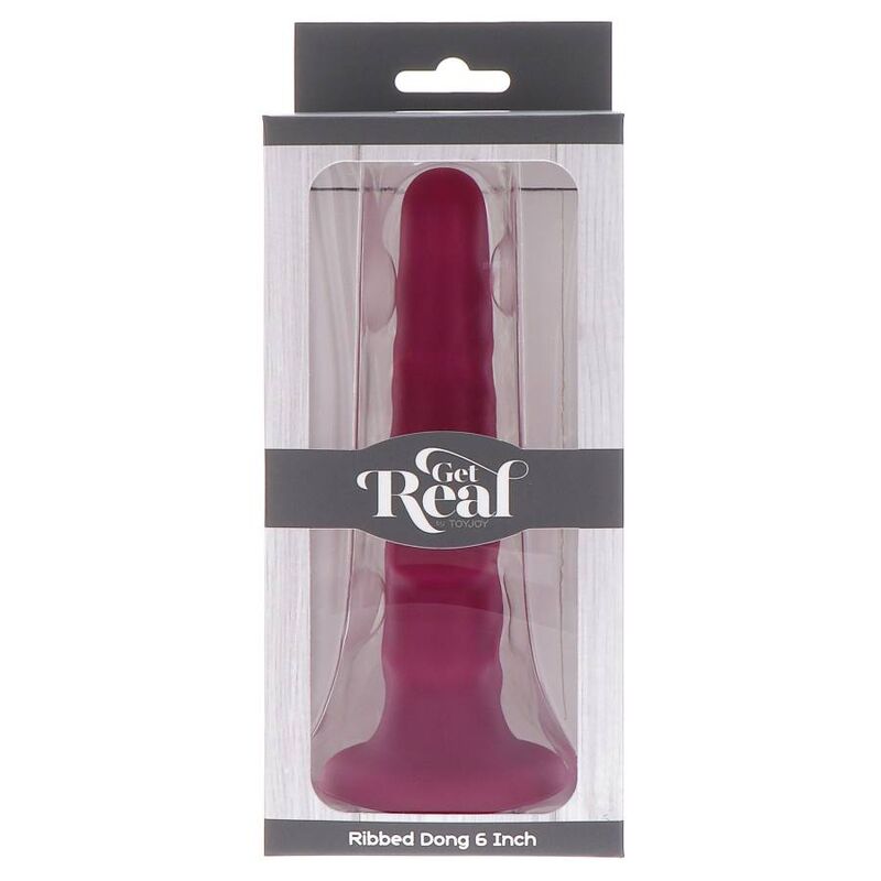 GET REAL – Dong Rainuré 12 cm Rouge