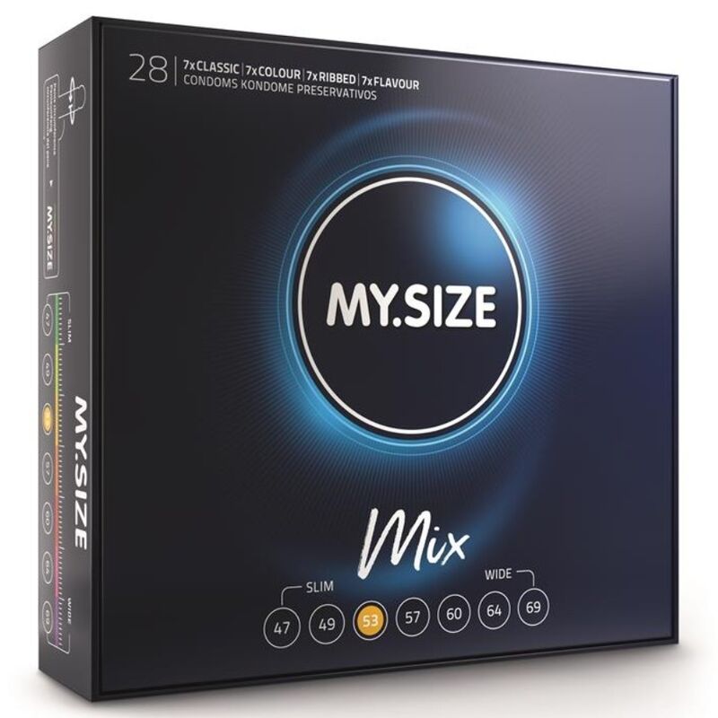 MY SIZE - MIX PRESERVATIFS 53 MM 28 UNITS