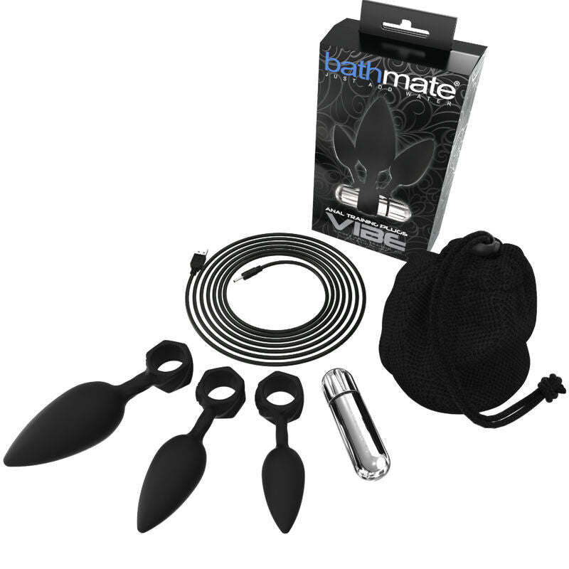 BATHMATE - TAPONES DE ENTRENAMIENTO ANAL CON VIBRADOR