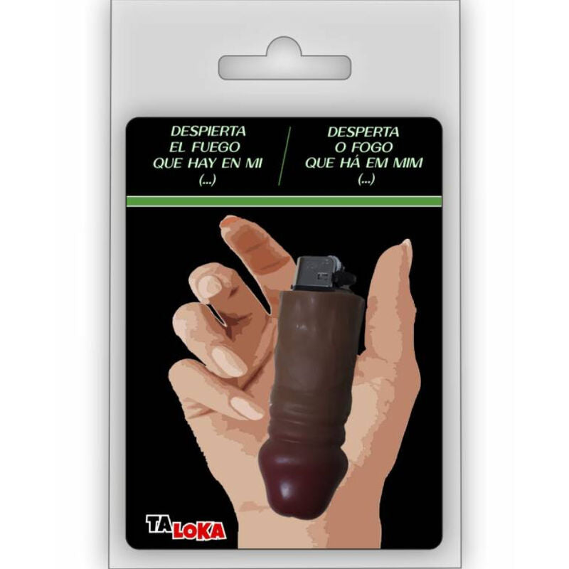 TALOKA - FANTÁSTICO ENCENDEDOR CON FORMA DE PENE EN COLOR MULATO 100% RECARGABLE