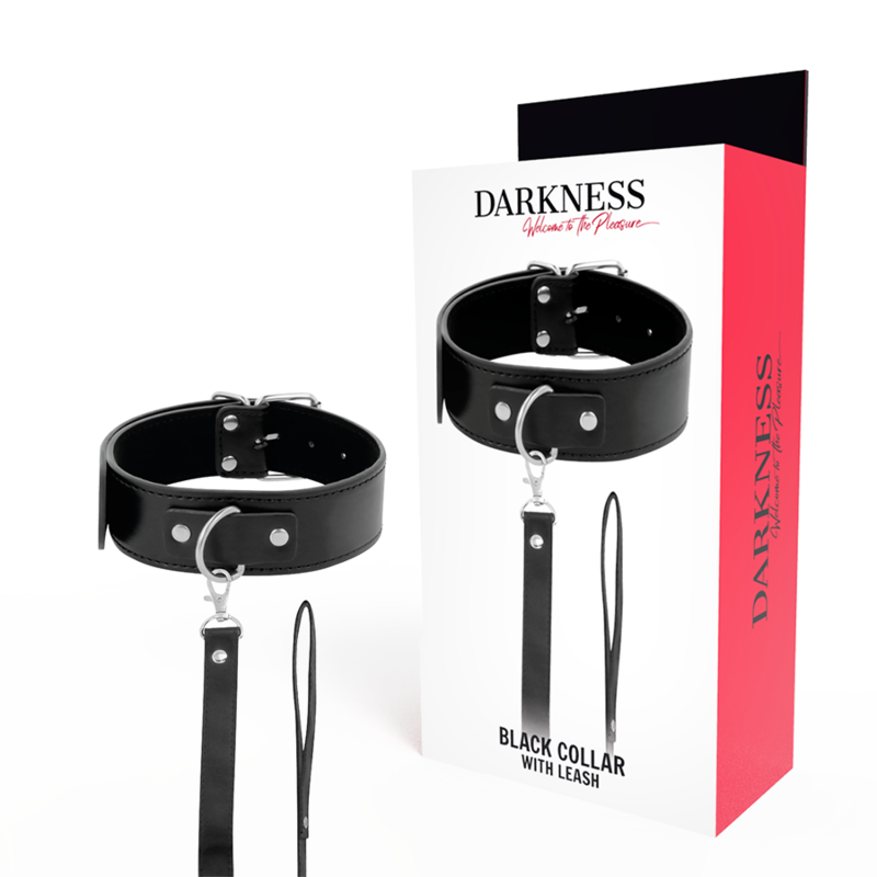 DARKNESS - POSTURE COLLIER WITH CHAIN IN LEATHER