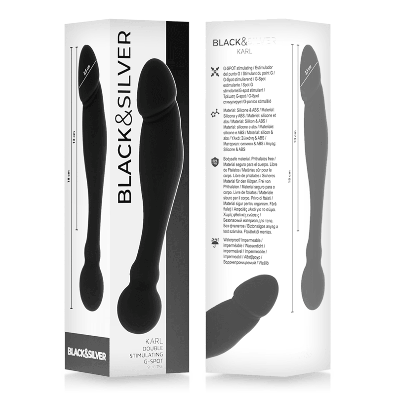 Gode stimulant karl g-point 18 cm – Black & Silver