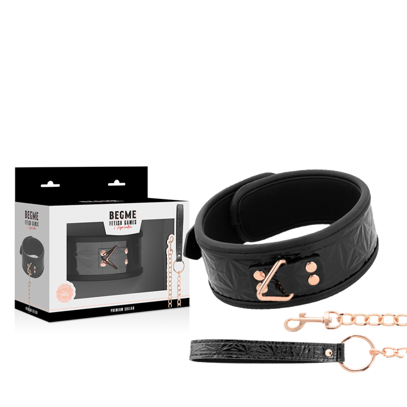 BEGME - COLLAR DE CUERO VEGANO PREMIUM EDICIÓN NEGRA