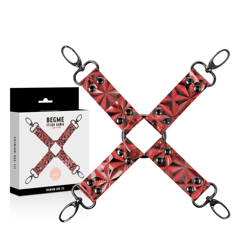 BEGME - CORBATA DE CERDO DE CUERO VEGANO PREMIUM EDICIÓN ROJA