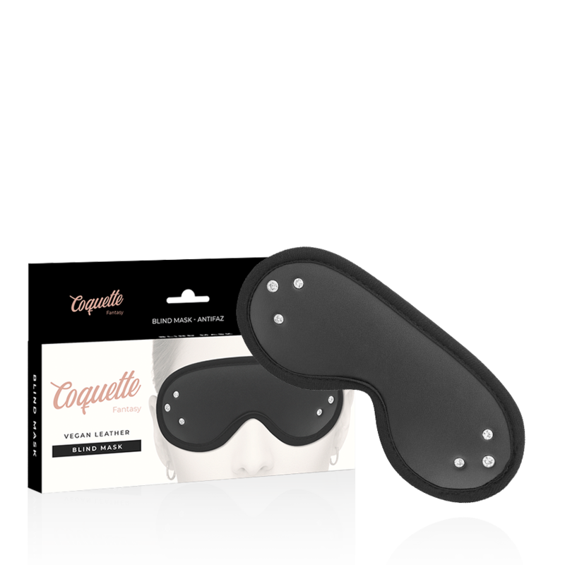 COQUETTE CHIC DESIRE - MÁSCARA DE FANTASÍA EN CUERO VEGANO CON FORRO DE NEOPRENO