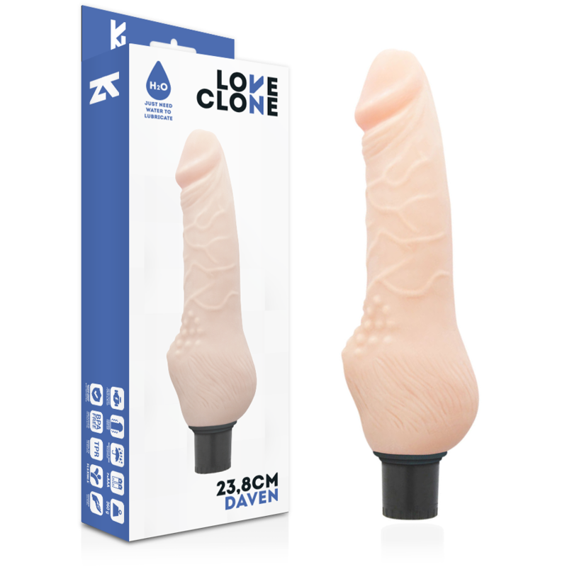 LOVECLONE - DAVEN AUTOLUBRICANTE REALISTA 23,8 CM -O- 3,8 CM