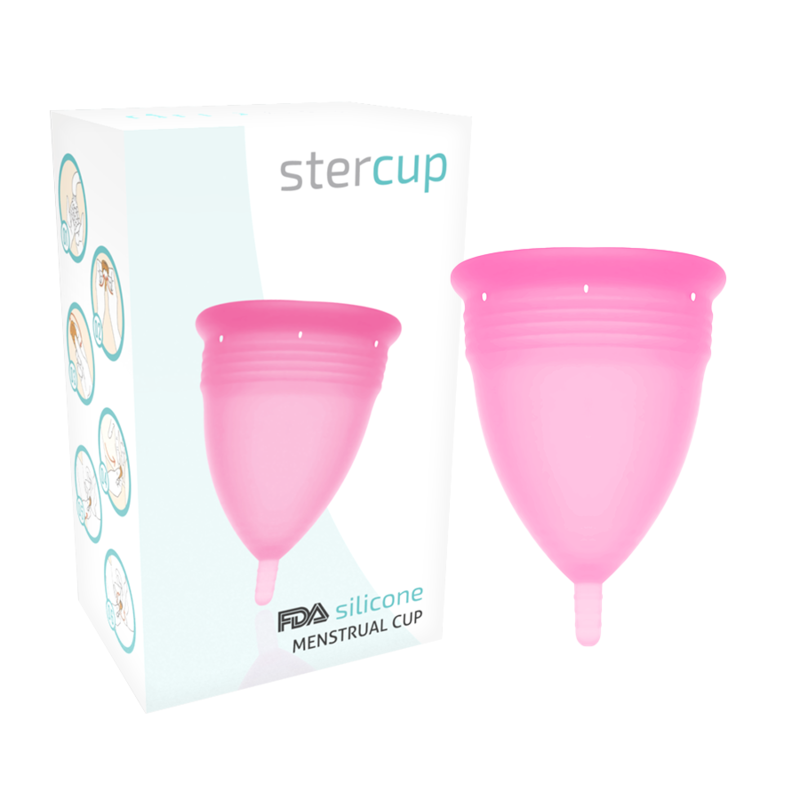 STERCUP - MENSTRUELLE COUPE IN SILICONE FDA ROSE - TAILLE L