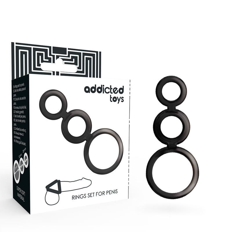 JUGUETES ADICTOS - SET DE ANILLOS PARA EL PENE - SMOKY