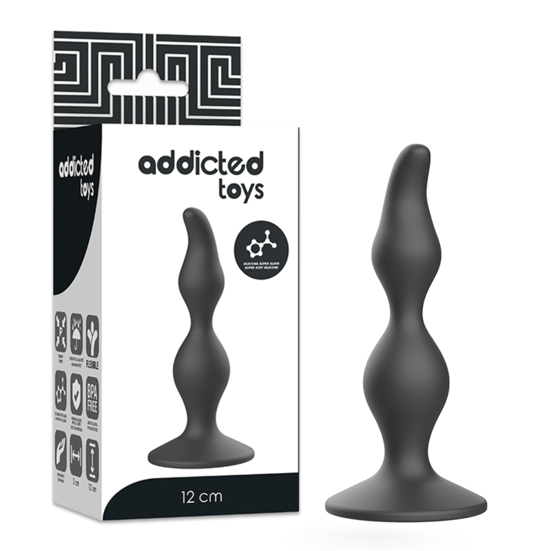 ADDICTED TOYS - PLUG SEXUAL ANAL 12 CM NEGRO