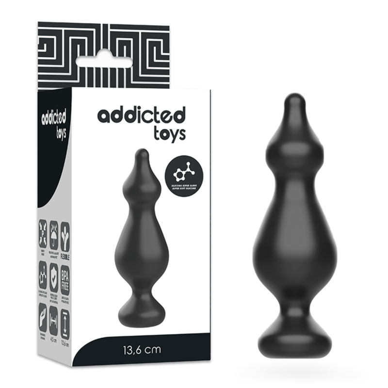 ADDICTED TOYS - PLUG SEXUAL ANAL 13,6 CM NEGRO
