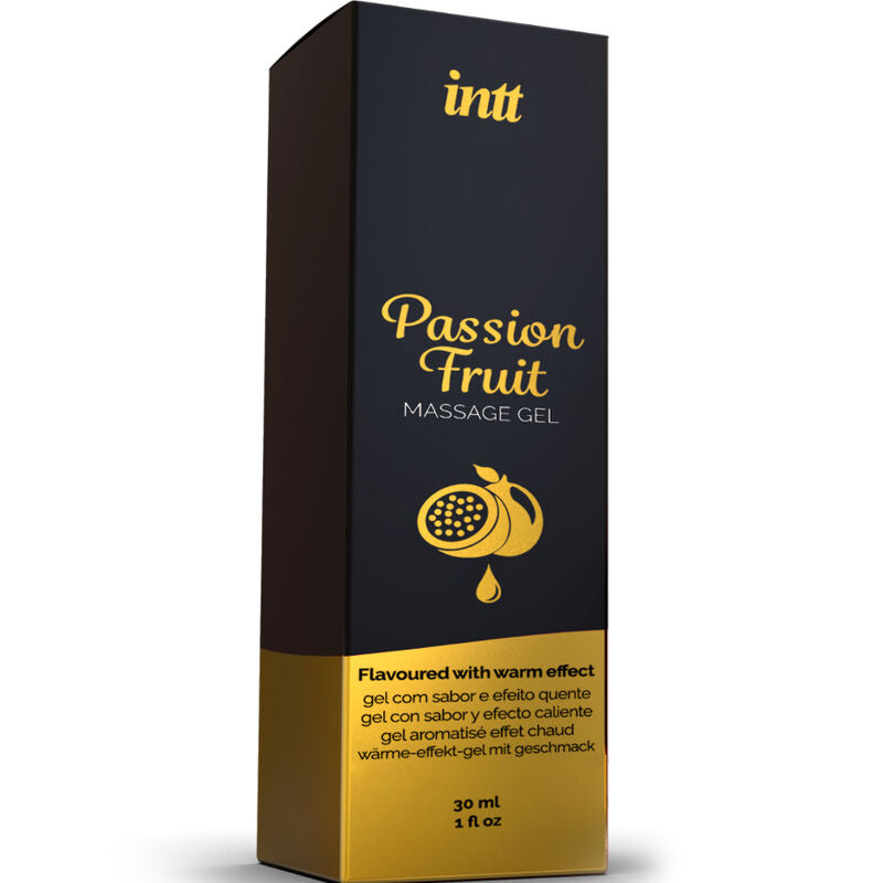 INTT MASSAGE & ORAL SEX - MASSAGE GEL SAVEUR FRUIT DE LA PASSION AVEC EFFET CHALEUR