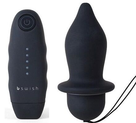 B SWISH - PLUG VIBRADOR NEGRO CLÁSICO CON RELLENO