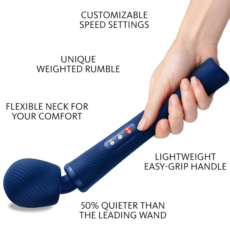 FUN FACTORY - VIM WAND RUMBLE RECHARGEABLE VIBRADOR SILICONA NARANJA