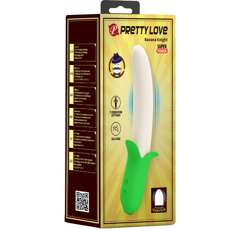 PRETTY LOVE - BANANA KNIGHT SUPER PUISSANCE 7 VIBRATIONS IN SILICONE