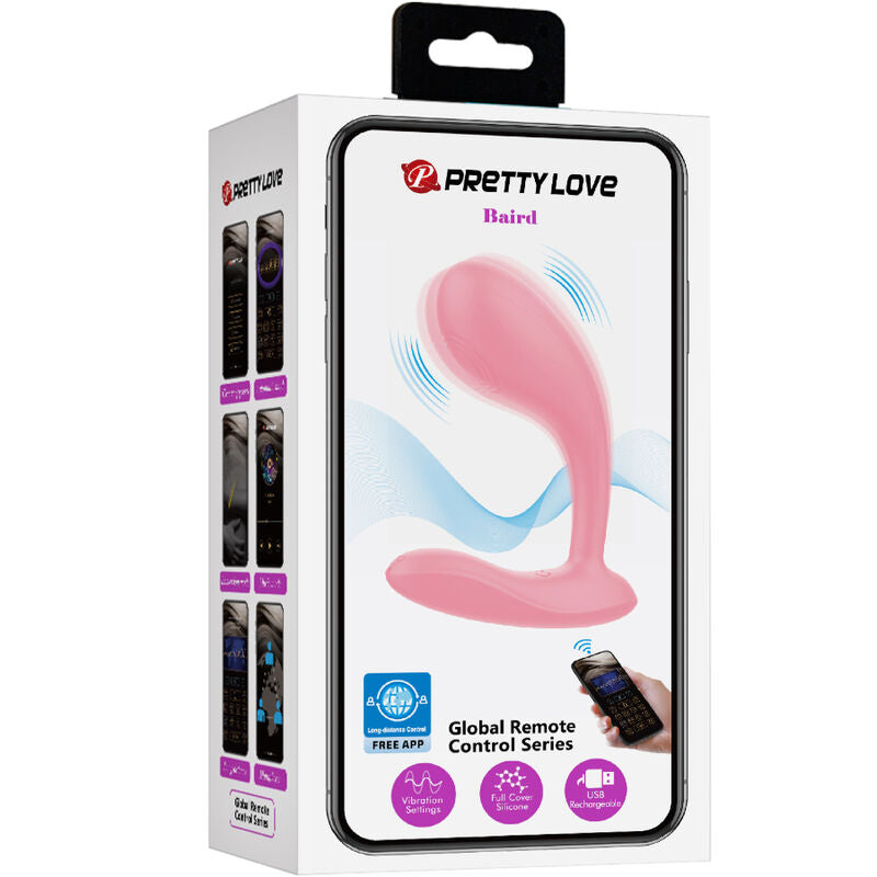 PRETTY LOVE - BAIRD APLICACIÓN PUNTO G 12 VIBRACIONES RECARGABLE ROSA