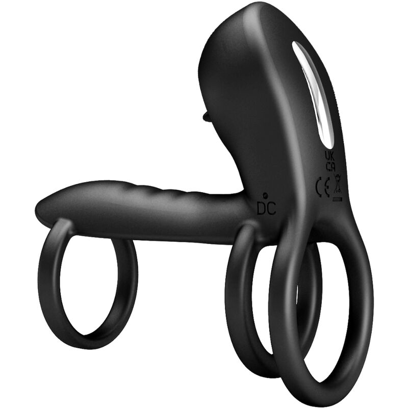 PRETTY LOVE - GAINE PÉNIS JAMMY 12 VIBRATIONS WITH LANGUE IN RECHARGEABLE SILICONE