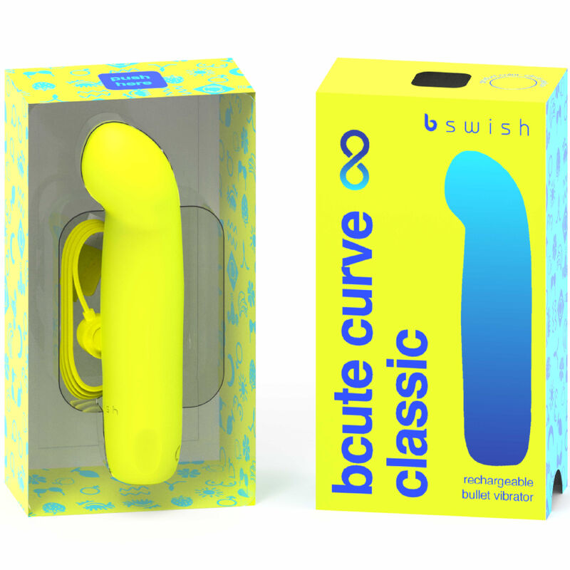 B SWISH - VIBRADOR DE SILICONA RECARGABLE BCUTE CURVE INFINITE CLASSIC AMARILLO