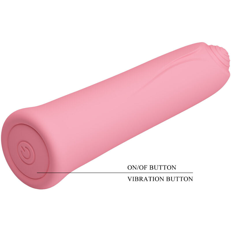 PRETTY LOVE - CURTIS MINI VIBRADOR SUPER POWER 12 VIBRACIONES EN SILICONA ROSA
