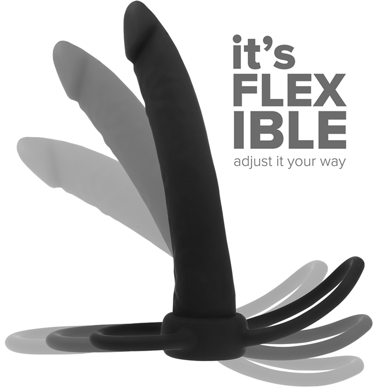 MITOLOGÍA - COBI ONYX DILDO ANAL CON ANILLO PARA EL PENE Y TESTÍCULO 13 CM EN SILICONA