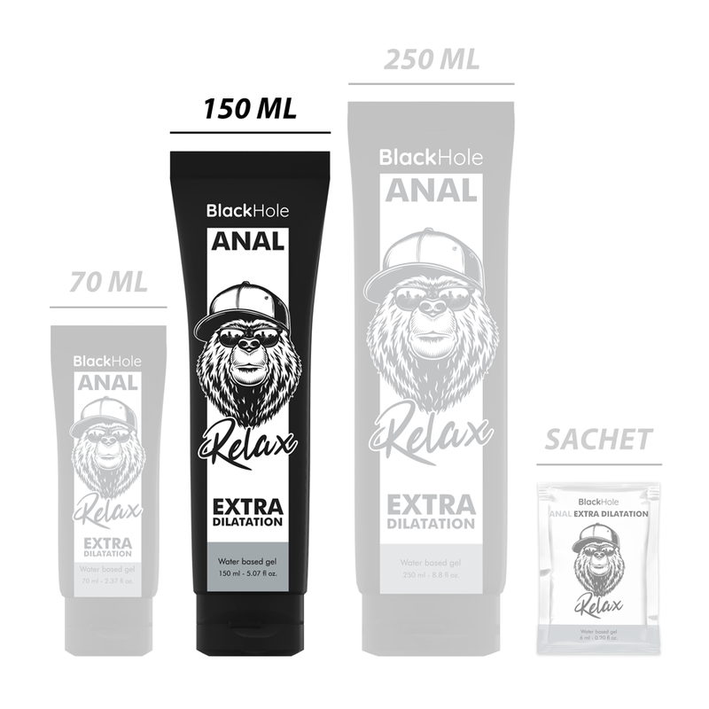 AGUJERO NEGRO - GEL DILATADOR ANAL A BASE DE AGUA 150 ML