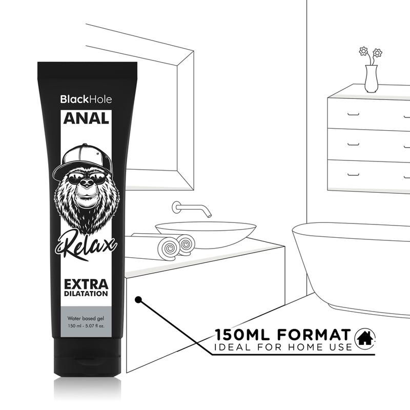 AGUJERO NEGRO - GEL DILATADOR ANAL A BASE DE AGUA 150 ML