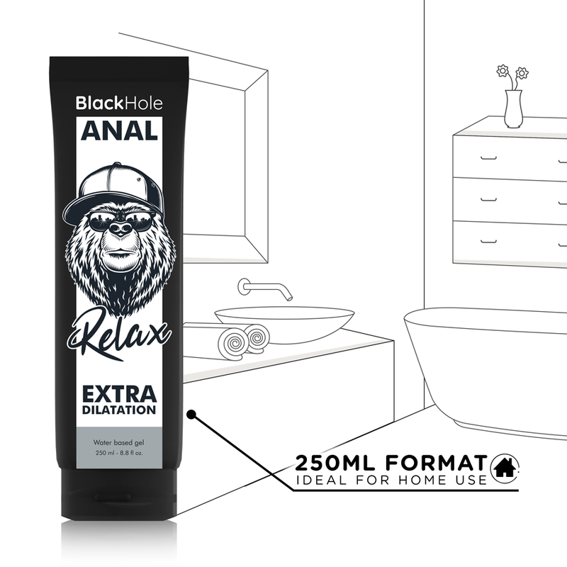 BLACK HOLE - GEL DILATADOR ANAL A BASE DE AGUA 250 ML