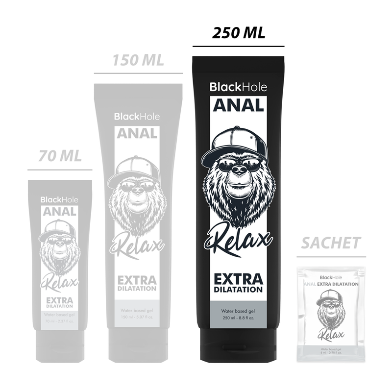 BLACK HOLE - GEL DILATADOR ANAL A BASE DE AGUA 250 ML