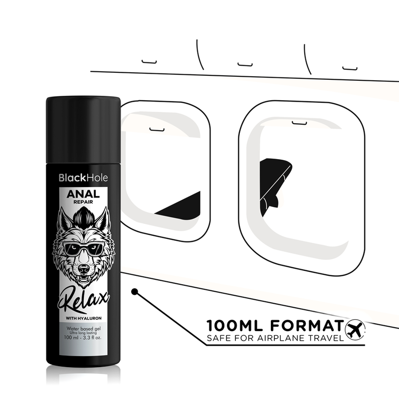 BLACK HOLE - ANAL RÉPARATION À BASE D''EAU RELAX AVEC HYALURON 100 ML