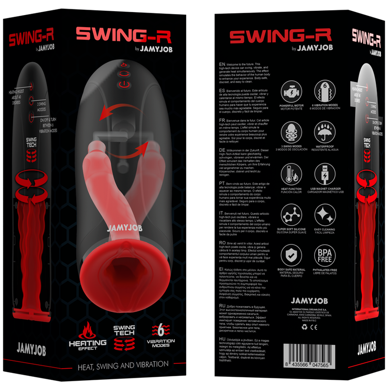 JAMYJOB - MASTURBADOR SWING-R CON EFECTO CALOR, TECNOLOGÍA SWING Y VIBRACIÓN
