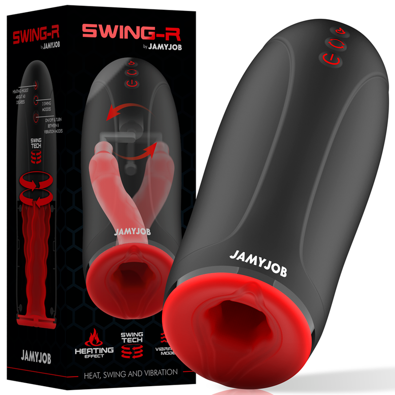 JAMYJOB - MASTURBADOR SWING-R CON EFECTO CALOR, TECNOLOGÍA SWING Y VIBRACIÓN