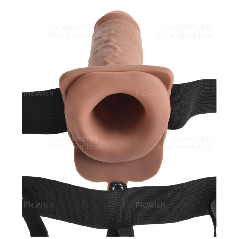 FETISH FANTASY SERIES - HARNAIS RÉGLABLE PÉNIS RÉALISTE AVEC BALLES RECHARGEABLES ET VIBRATEUR 17.8 CM
