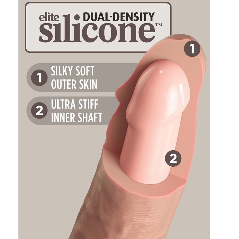 KING COCK - DILDO DE SILICONA REALISTA ELITE DE 15,2 CM