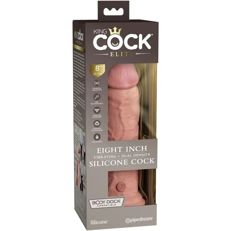 King Cock – Elite Gode Réaliste Vibrant & Silicone 20.3 cm
