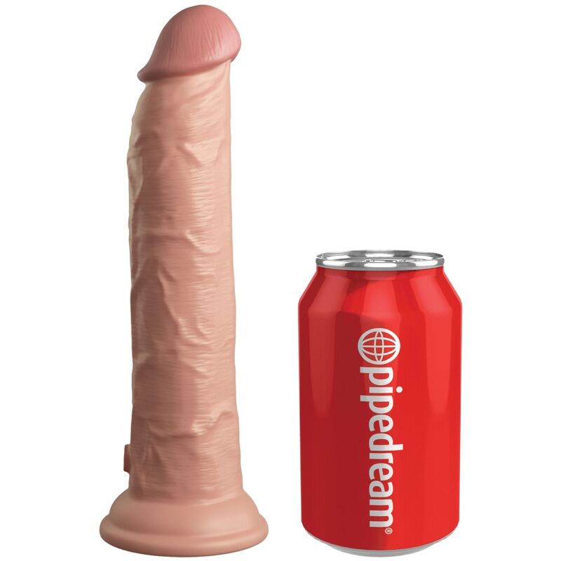 KING COCK - DILDO VIBRADOR DE SILICONA REALISTA Y CON CONTROL REMOTO DE 23 CM