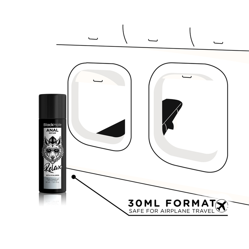 BLACK HOLE - ANAL RÉPARATION À BASE D''EAU RELAX AVEC HYALURON 30 ML