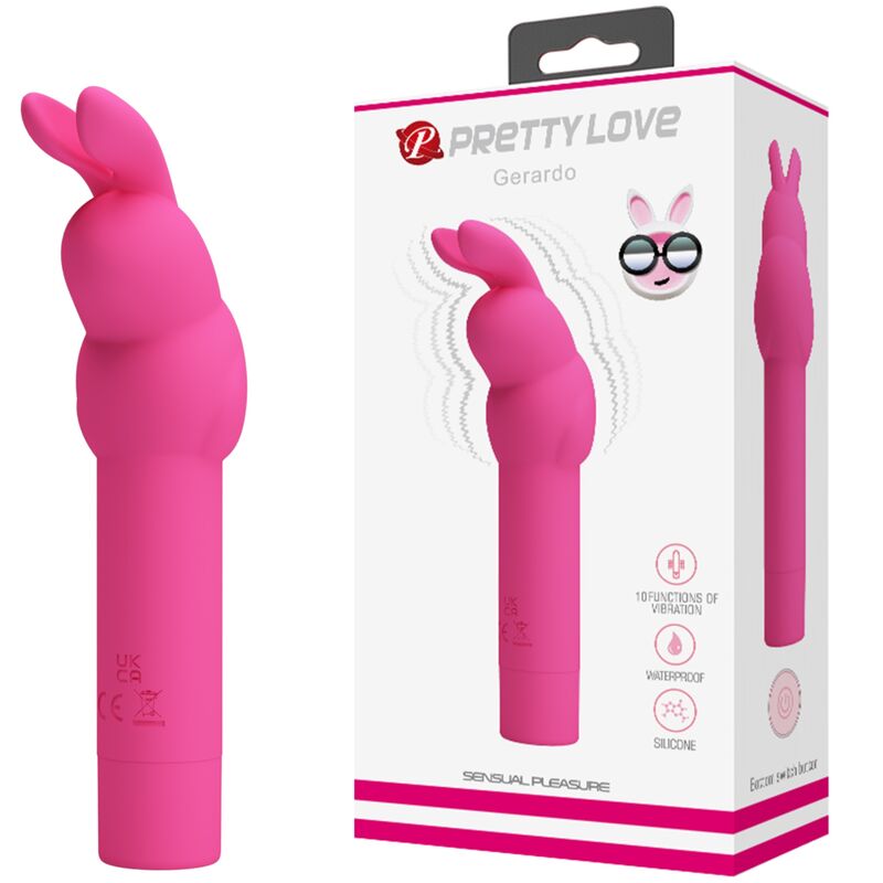 PRETTY LOVE - VIBRATEUR IN SILICONE GERARDO FUSCHIA RABBIT