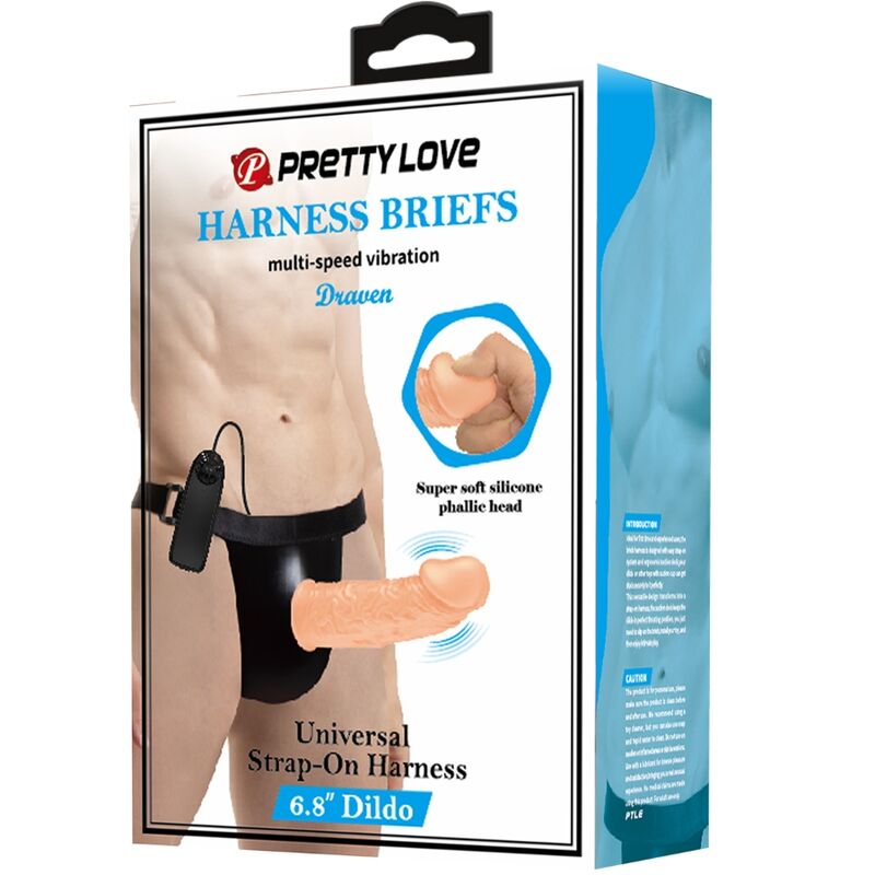 PRETTY LOVE - BRAGUITAS CON ARNÉS Y DILDO VIBRADOR INCLUIDO