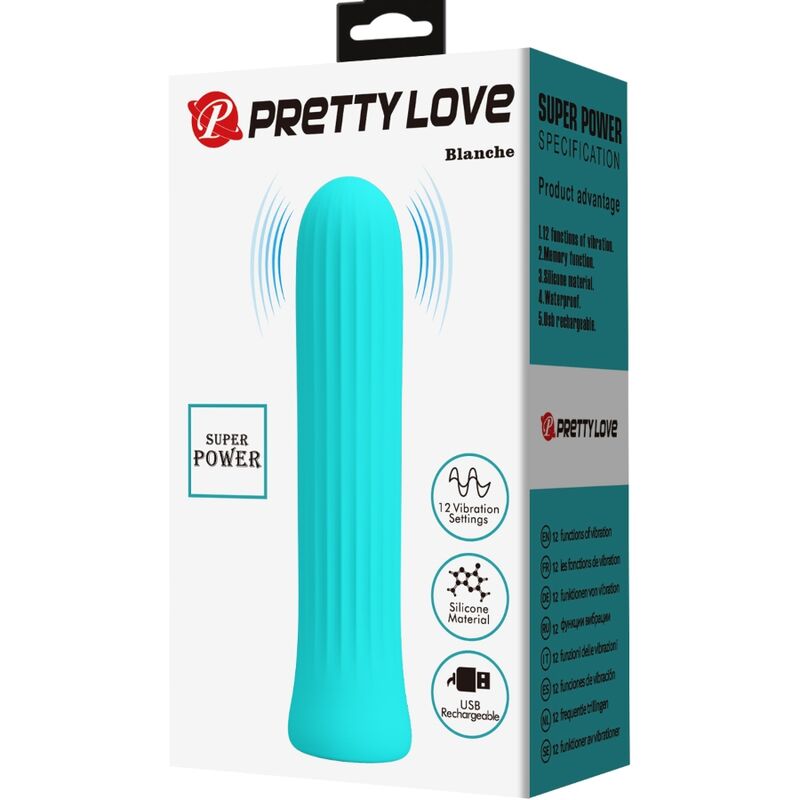 PRETTY LOVE - VIBRADOR ESTIMULADOR BLANCO AZUL