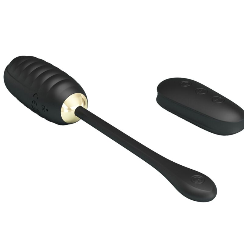 PRETTY LOVE - DOREEN OEUF VIBRANT RECHARGEABLE DE LUXE NOIR TÉLÉLÉCOMMANDE