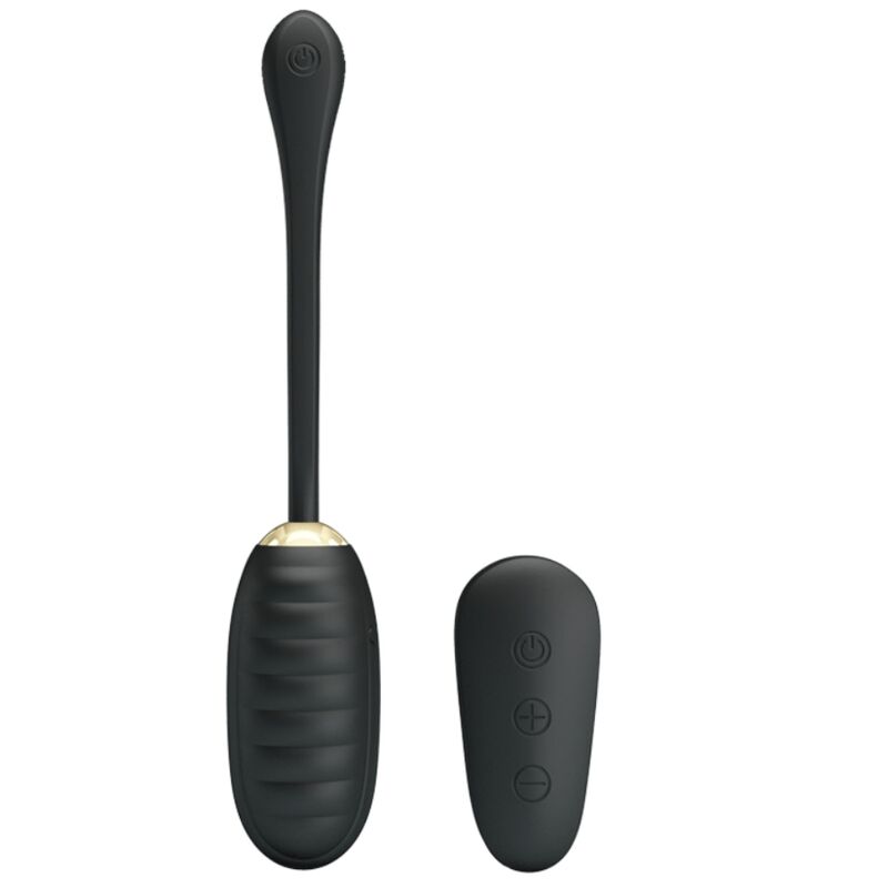PRETTY LOVE - DOREEN OEUF VIBRANT RECHARGEABLE DE LUXE NOIR TÉLÉLÉCOMMANDE